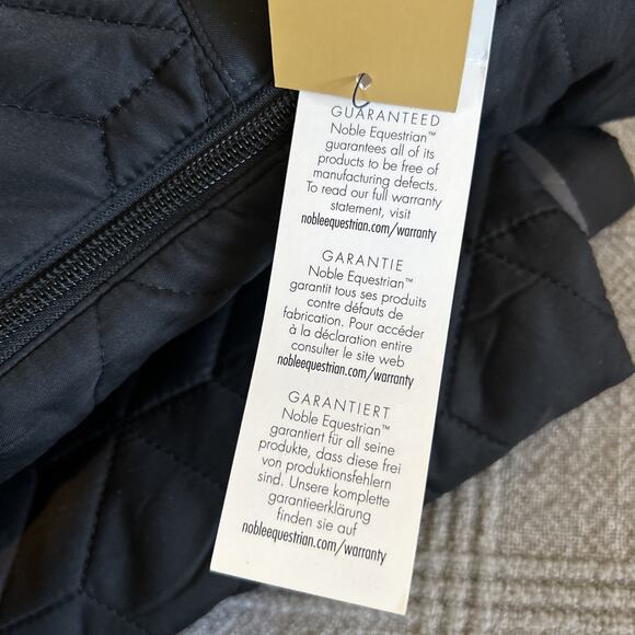 NEW Noble Equestrian Quilted Jacket Women's Size Large Black Insulated Warm - Picture 11 of 12